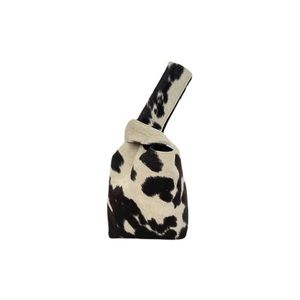 Yaito Black Cow Suede Knot Bag